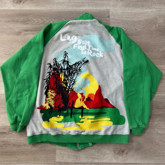 Lrg Other - Vintage LRG Lifted Research Group Nature Rock WarmUp Track Jacket Mens 3XL XXXL